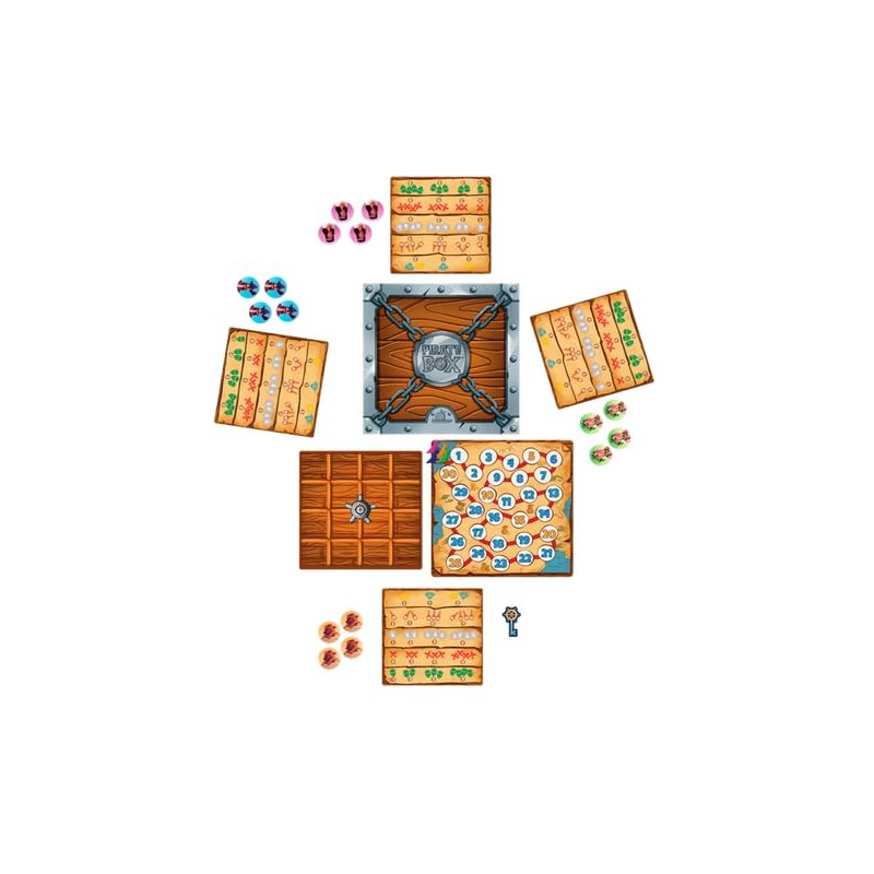 Blue Orange Juego de Mesa Pirate Box. Marca