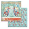 Stamperia International Stamperia-Mini Scrapbooking Pad-Christmas Patchwork, Green and Red, 8