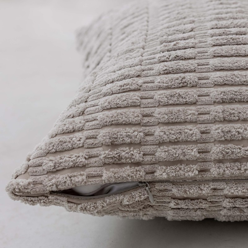 Demetex 45x45 Cushion Covers Grey Neutral Solid Cushion Cases Soft