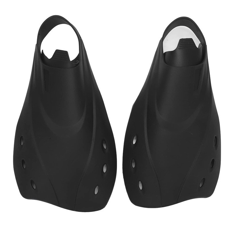 Gaeirt Adjustable Swimming Fins Training Fins Moderate Softness Black Short