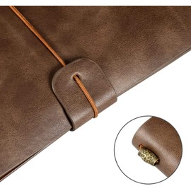 Leather Journal Notebook, Interchangeable Leather & Vintage Notebook, 4.72 x 7.87 Inches (Brown)