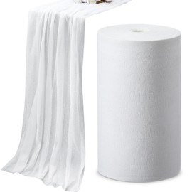 1 Roll Grade 10 Cheese Cloth for Straining 70 Yard 100% Unbleached Cotton Fabric Reusable Cheese Cloth Bulk Cheesecloth Table Runner for Cooking, Wedding Decor, Straining, White