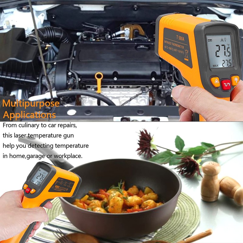 T580A Industrial Infrared Thermometer Electronic Temperature Gauge Meter for Kitchen