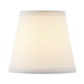 Aspen Creative 51027-2,Hardback Empire Transitional Clip-On Chandelier Shade/Network Fabric in White,4" Top x 6" Bottom x 5.5" Slant,Set of 2