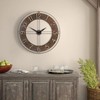 Old Oak 30-Inch Large Metal Decorative Rusty Wall Clock with