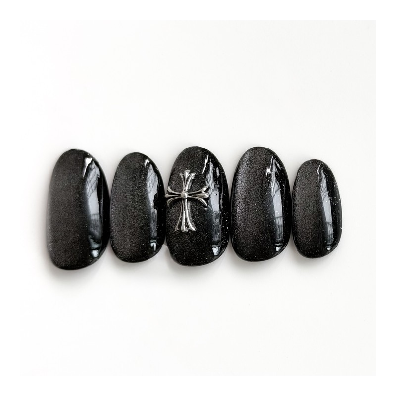 [Self-produced new product discount] Chrome Hearts black magnetic nails -