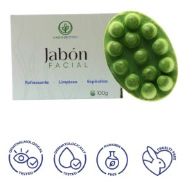 Jabón Facial Antiacné Con Espirulina