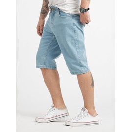 Rock Creek M82 Men's Stretch Denim Shorts, Light Blue-rc2425