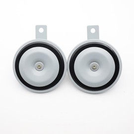 LVEE DL126L Disk type Vehicle Horn universal12V IPX6 waterproof Loud Electric snail Horns kit High Low Tone Truck Bus CAR motorcycle horns Low temperature and high temperature resistance grey
