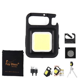 Pocket Flashlights High Lumens, 500mAH, 800 Lumens, Aluminum Alloy + PC, Type-C Charging (1 Pack Square)