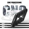 NICECNC Black Passenger Foot Peg Relocation Brackets Aluminum Compatible with