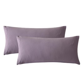SOULFUL Muslin Cushion Cover 40 x 80 cm, Cotton, Dark Purple