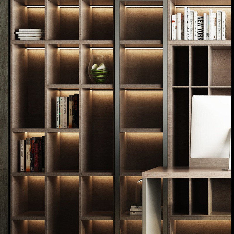 LED Under Cabinet Lamp Long Strip 18mm Wood Laminate Light