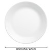 Corelle 8.5-Inch Lunch Plates, Set of 6, Lightweight Vitrelle Glass,