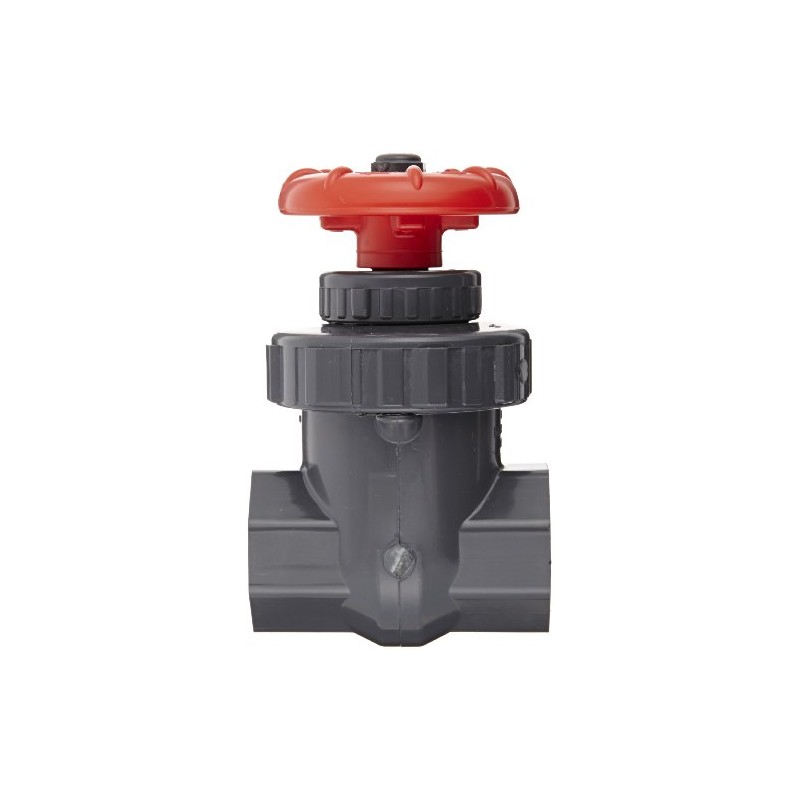 Spears PVC Gate Valve, Non-Rising Stem, Buna-N O-Ring, 1" NPT