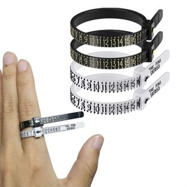 Ring Sizer Ruler, Finger Coil Ring Adjustment Tool Ruler White G01122 100ea