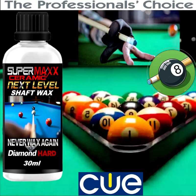 SUPERMAXX BILLIARDS POOL CUE SHAFT WAX "CERAMIC COATING CLEAR COAT"