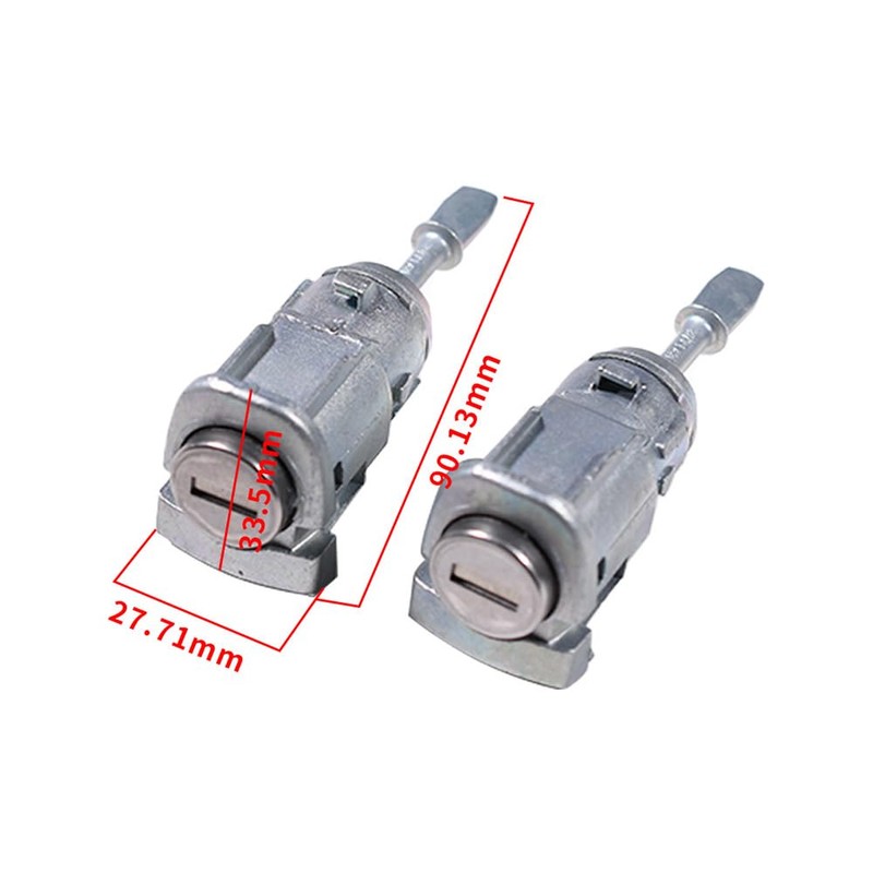 Front Left Right Door Lock Barrel Cylinder with 2 Keys