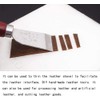 Leather Knife, Skiving Knife with Wooden Handle, Leather Edging Knife