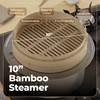 Prime Home Direct Bamboo Steamer Basket 10-Inch | 2-Tier Steamer