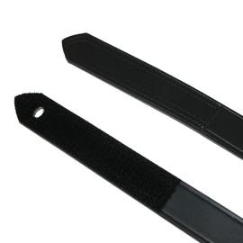 Boston Leather Mens Leather 1 3/8 inch hook and loop fasteners, No Scratch Work Belt | Black 42