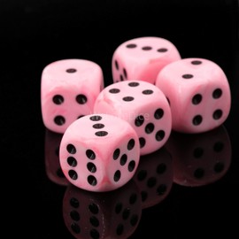 WeLoveBeads W6 Ice Cream Cube Pink / Black - Made in Germany - Pack of 5