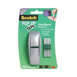 Scotch Pop-Up Tape Handband Dispenser, 3/4 x 2 Inches, 75 Strips/Pad, 1 Pad/Pack - Colors May Vary (96-G)