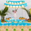 Xugoox 122Pcs Hawaiian Sandbeach Party Supplies Summer Beach Party Tableware
