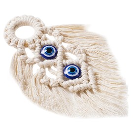 Zerodeko Bohemian Macrame Wall Hanging Decor Woven Art with Delicate Tassels Compact Lightweight Tapestry for Home Office Nursery Bedroom Meditation Room Unique Boho Wall Decor