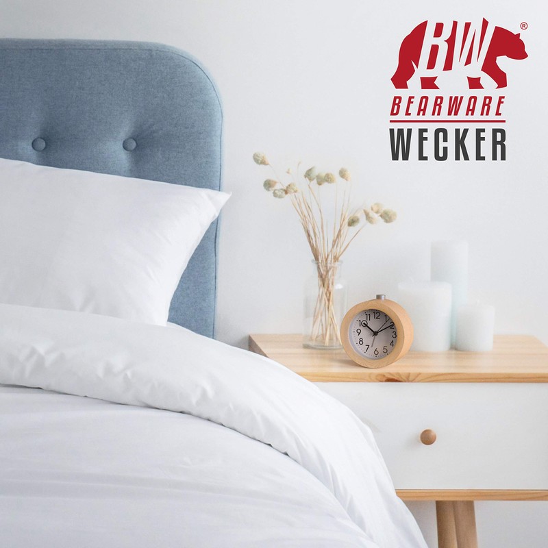 Csl – Analogue Alarm Clock without Ticking – Round