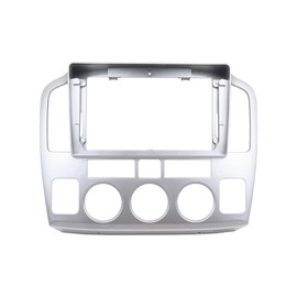 DKMUS Double Din Dash Radio Trim Kit for Suzuki Grand Vitara XL-7 2001-2006 Installation Bezel 9 Inches (Silver)