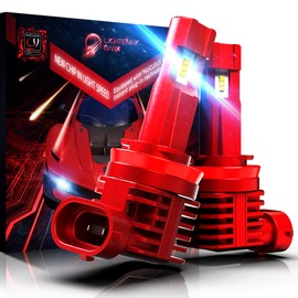 LIGHTENING DARK H11 Fog Light Bulbs Combo, 6500K Xenon White Wireless Fanless Bulbs, Pack of 2