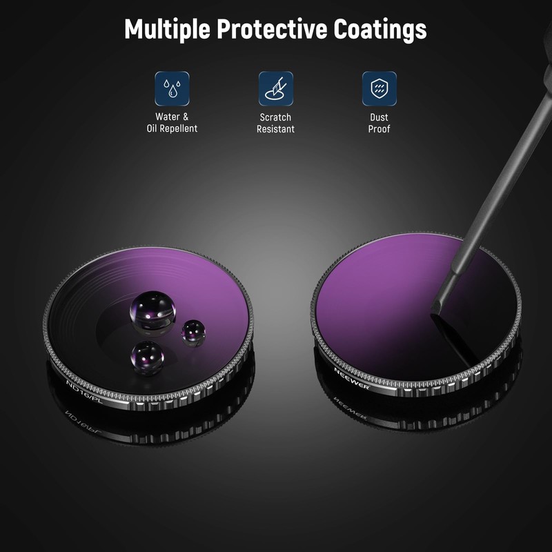 NEEWER ND Filter Set Compatible with DJI Osmo Action 4,