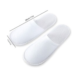Kiuiom Terry slippers, hotel slippers, guest slippers, bath slippers, 4 pairs of slippers for hotel, spa, home, guests, travel, women, men, Type 3