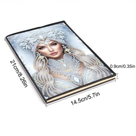JISHSHAY 2 Pcs Diamond Painting Notebook Kits Diamond Art Notebooks Kits for Adults DIY Diamond Painting Journal Book Diamond Art Shaped Notebook Mosaic Kits for Adults Sketchbook Notebook Journal A5