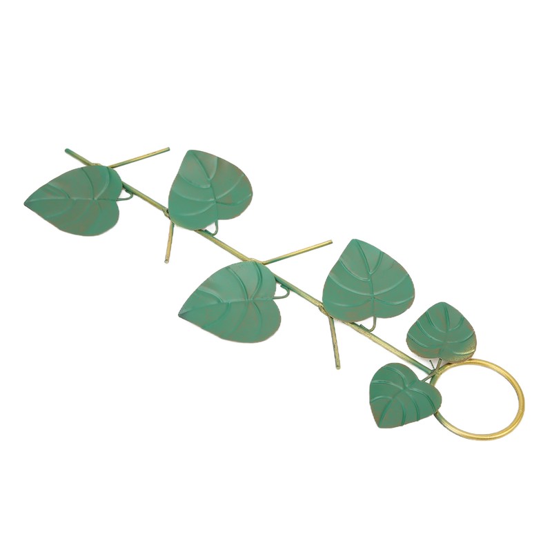 Birds Feeder Hanging Metal Green Leaf Shape Hummingbirds Feeder for