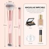 START MAKERS Brochas de Maquillaje de Doble Punta, Set de