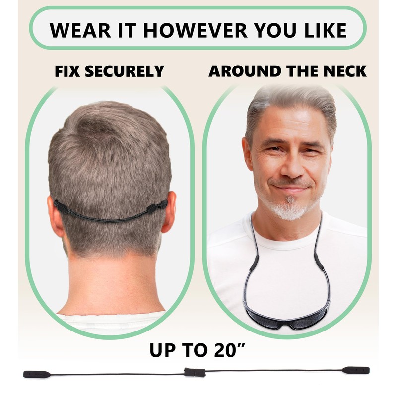 SIGONNA Sunglasses Holder Strap - Glasse Strap Eyewear Retainer No