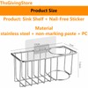 ThsGivingStore Suction Sink Sponge Holder with Brush Holder, 2-in-1 Adhesive