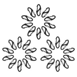 30 Pcs Black Zipper Clips Anti Theft, Zipper Locks for Backpacks Purses Lock for Handbags, Double Carabiner S Clips Anti Pickpocket, Luggage Pull Replacement Pick Pocket Protection Father's Day Gifts