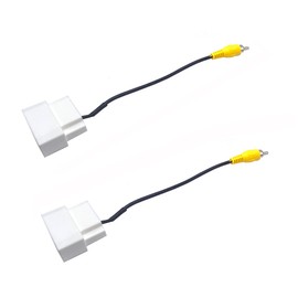 2 Packs 7.87 Inch Stereo Backup Reverse Camera Wiring Harness with RCA Male Plug Compatible with Chrysler Dodge VW Jeep Vehicles 2008-2020