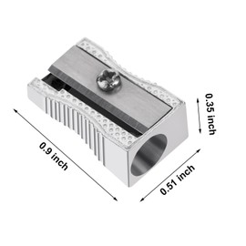 Frienda 48 Pack Metal Pencil Sharpeners Handheld Metal Mini Sharpeners Manual Pencil Sharpeners with Single Hole Aluminum Alloy Sharpener for Standard Size(Silver)