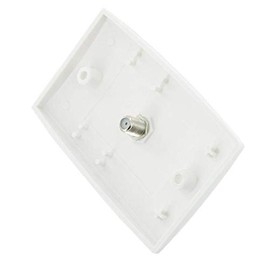 Wall Plate with F-Type Socket Outlet for TV Antenna Aerial Coax Lead Cable