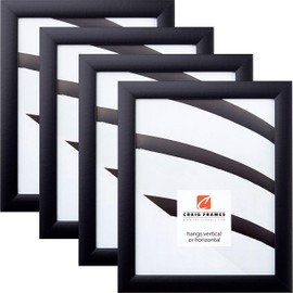 Craig Frames Contemporary, 16x20 Picture Frame, Gallery Black, Set of 4