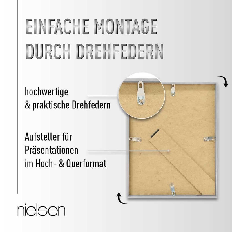 nielsen Alpha Picture Frame, 13 x 18 cm, Aluminium, Matte