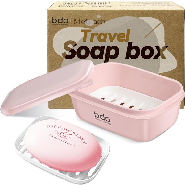 PEISAINOX Travel Soap Case with Lid,Leakproof Soap Holder with Drainage