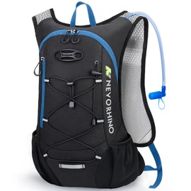 N NEVO RHINO - Mochila de hidratación ligera, mochila de correr con vejiga de agua de 2 litros, mochila de agua hidráulica para ciclismo, senderismo, rave para hombres y mujeres