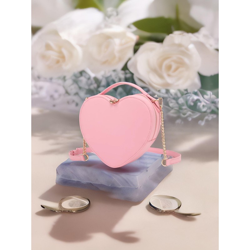 lola mae Heart Shape Satchel Crossbody Purse for women Zip