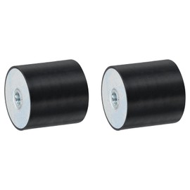 sourcing map 2Pcs 60 x 60mm M12 Thread Female Rubber Mounts, Vibration Isolators, Replaces Anti Vibration Pads Flat Silent Block Base Block