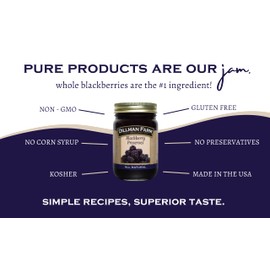 Dillman Farm All Natural Berry Preserves Variety 3 Pack |Blackberry Preserves, Raspberry Preserves & Very Berry Preserves| Gluten-Free, Non-GMO, Vegan, Kosher, Eco-Friendly, Preservative Free - 16 oz